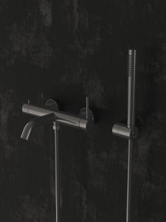 Смеситель для ванны Knotlor SS-23/GM, вороненая сталь